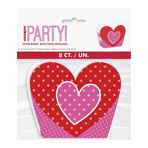 Heart Favor Boxes 8 Pack