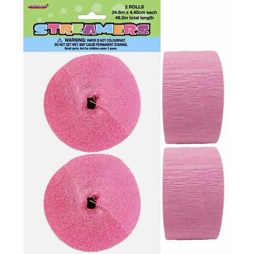 Crepe streamersLovely Pink 2 Pack