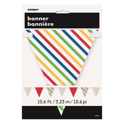 Dots & Stripe Flag Banner Bold 3.23m