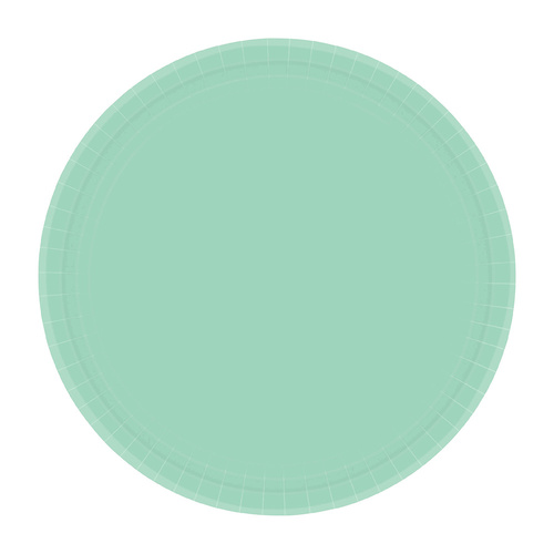 Paper Plates Round Cool Mint 17cm 20 Pack