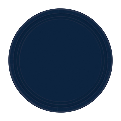 Paper Plates Round Navy 17cm 20 Pack