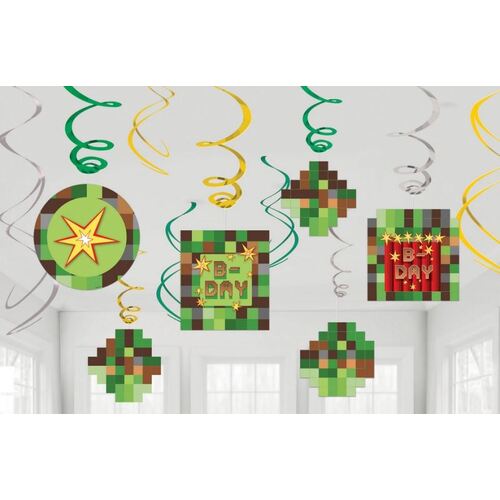 Tnt Party Hanging Swirls Decorations Value Pack 12 Pack