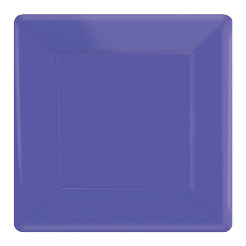 New Purple Square Paper Plates 26cm 20 Pack