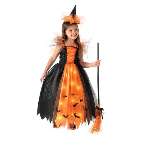 Orange Witch Light Up Costume Child