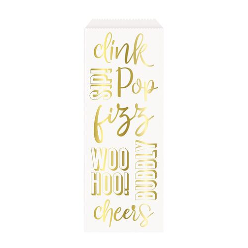 Pop Fizz Clink Foil Stamped Wine Bags 3 Pack