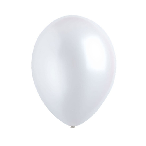 30cm Latex Balloons Bulk Pack Metallic White 200 Pack