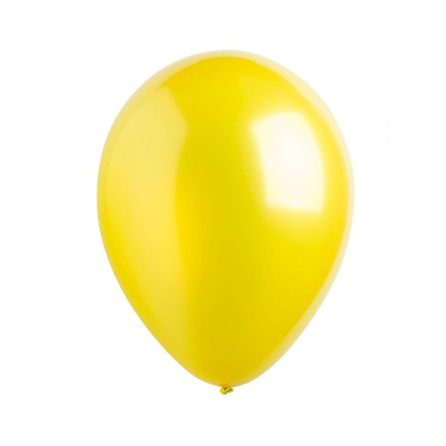 30cm Latex Balloons Bulk Pack Metallic Yellow 200 Pack