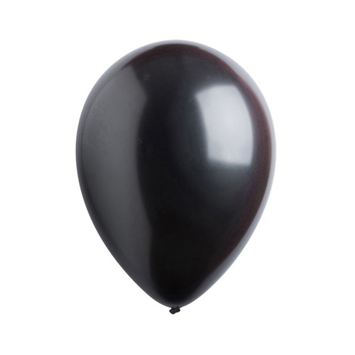 30cm Latex Balloons Bulk Pack Metallic Black 200 Pack