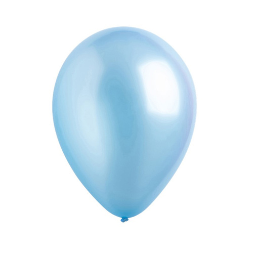 30cm Latex Balloons Bulk Pack Metallic Baby Blue 200 Pack