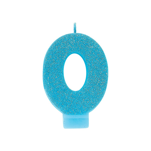 Candle Number Glitter Blue #0