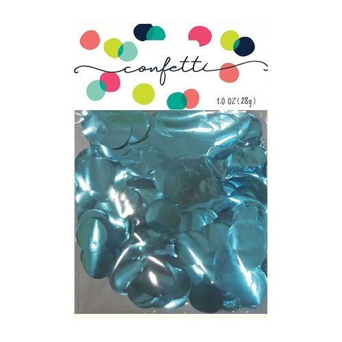 Confetti Circles Metallic Light Blue 2cm Foil 28g