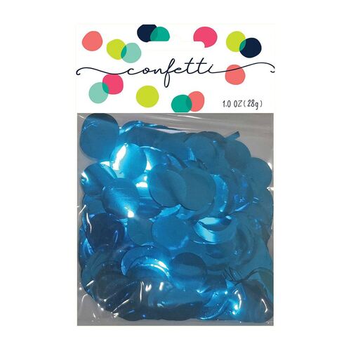 Confetti Circles Metallic Caribbean Blue 2cm Foil 28g