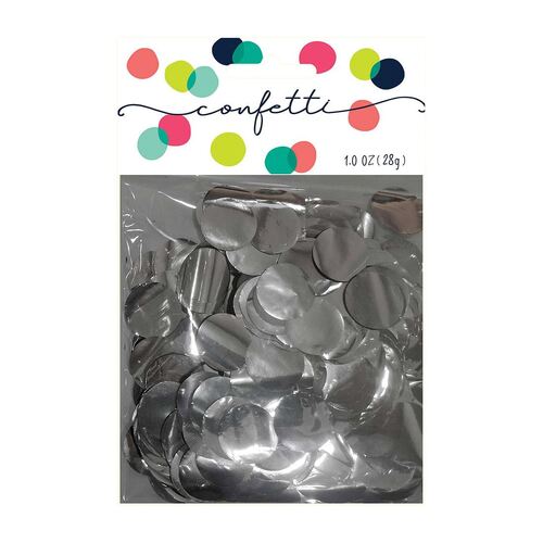 Confetti Circles Metallic Silver 2cm Foil 28g