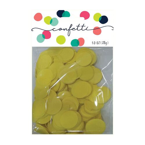 Confetti Circles Yellow 2cm Tissue Paper 28g