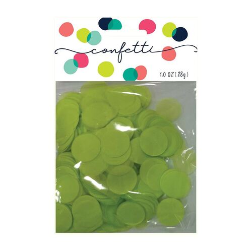 Confetti Circles Lime Green 2cm Tissue Paper 28g