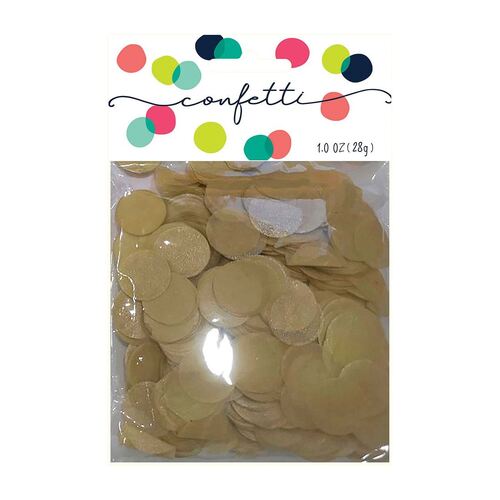 Confetti Circles Gold 2cm Premium Tissue Paper 28g