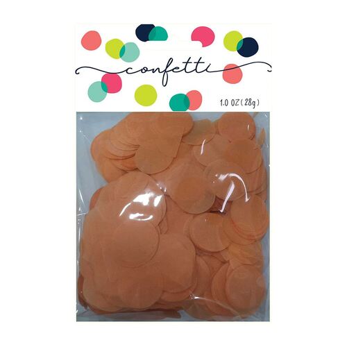 Confetti Circles Orange 2cm Tissue Paper 28g