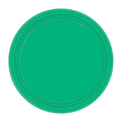 Paper Plates Round Festive Green NPC 17cm 20 Pack