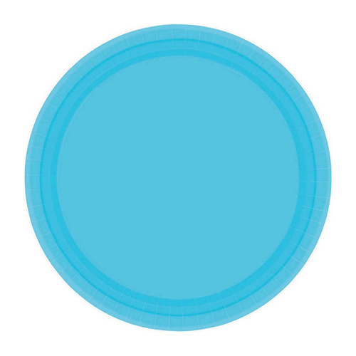 Paper Plates Round Caribbean Blue NPC 17cm 20 Pack