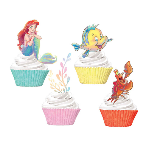 The Little Mermaid Cupcake Cases & Pick Set