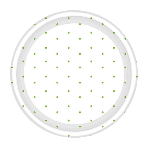 Dots Paper Plates Round Kiwi NPC 17cm 8 Pack