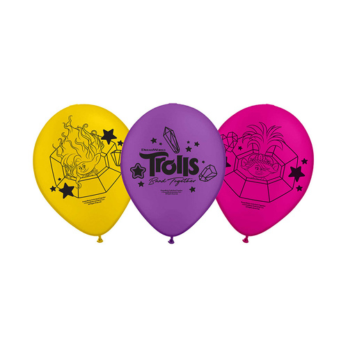 Trolls 3 Band Together Latex Balloon 30cm 6 Pack