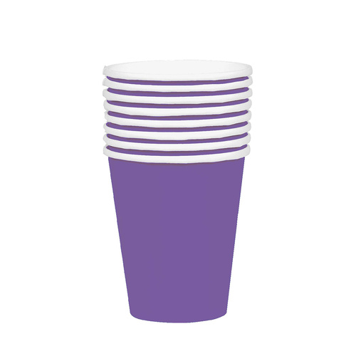 Paper Cups New Purple HC 354ml 20 Pack