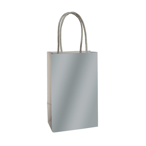 Paper Kraft Bag Silver 8 Pack