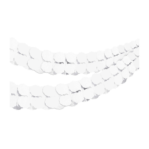 Tissue Paper Garland Frosty White