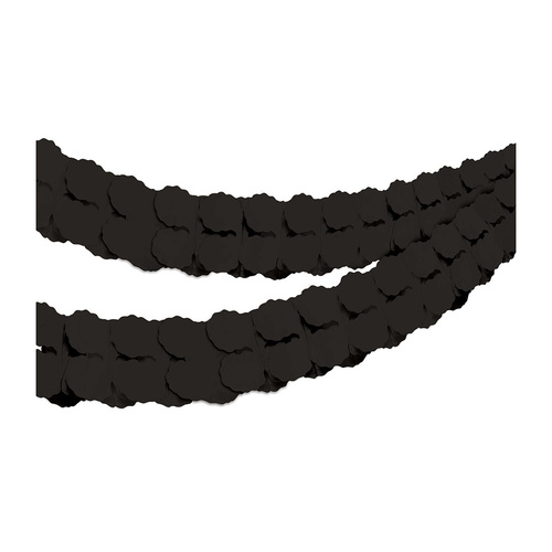 Tissue Paper Garland Jet Black