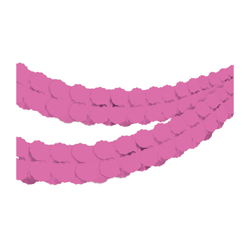 Tissue Paper Garland Bright Pink