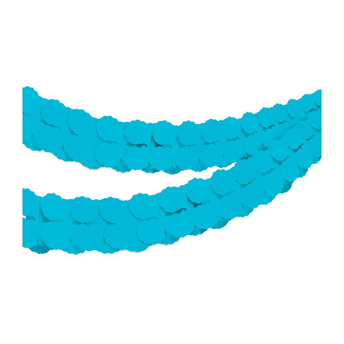 Tissue Paper Garland Caribbean Blue