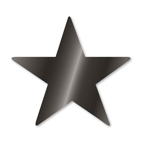 Foil Star Cutouts Jet Black 5 Pack