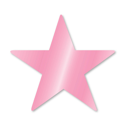 Foil Star Cutouts New Pink 5 Pack