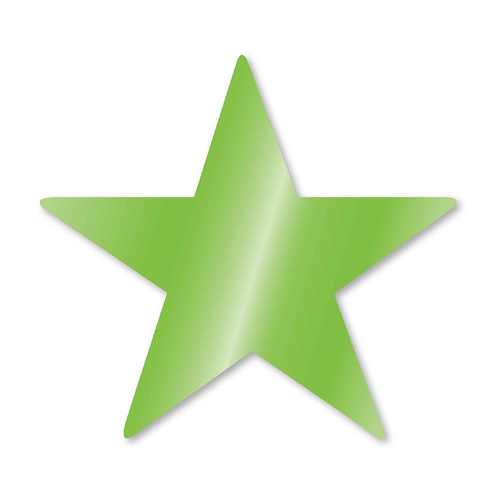 Foil Star Cutouts Kiwi 5 Pack