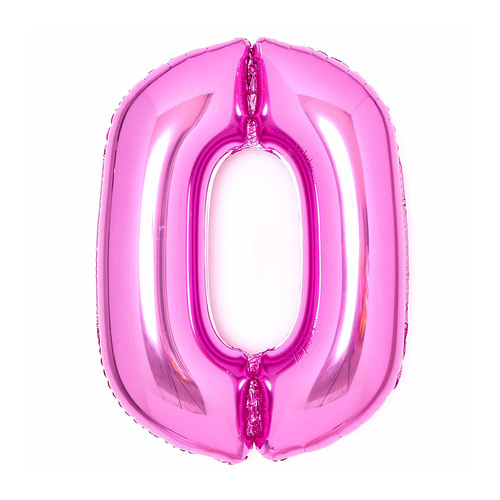 Large Number 0 Pink Foil Balloon 64cm w x 90cm Foil Balloon