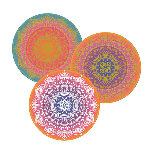 Diwali Round Paper Plates NPC 23cm 8 Pack