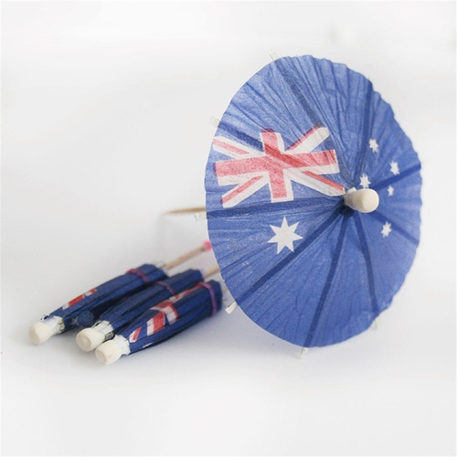 Australian Flag Cocktail Umbrella Picks 24 Pack