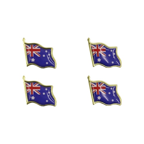 Australian Flag Brooches 4 Pack