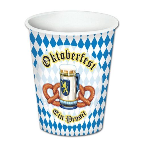 Cups Oktoberfest Paper 266ml 8 Pack