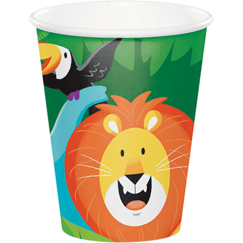 Jungle Safari Cups Paper 266ml 8 Pack