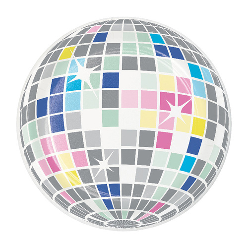 Birthday Beats Disco Ball Paper Plates NPC 17cm 8 Pack