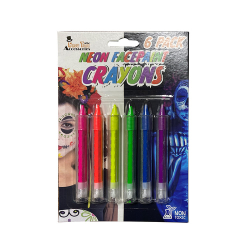 Facepaint crayon Neon 6 Pack