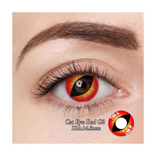 Cat Eye Red Contact Lens