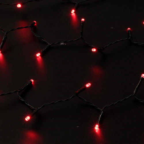 100 Red Solar LED Fairy Lights