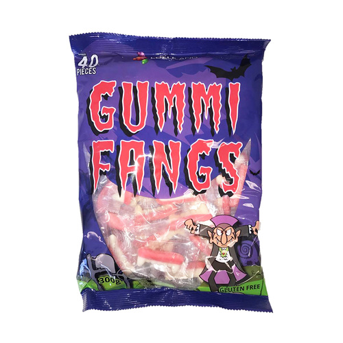 Gummi Fangs Lollies - 40-Piece Bag of Delicious Halloween Treats