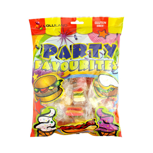 Party Favourites - 350g Bag of Gummi Lollies in Fun Shapes