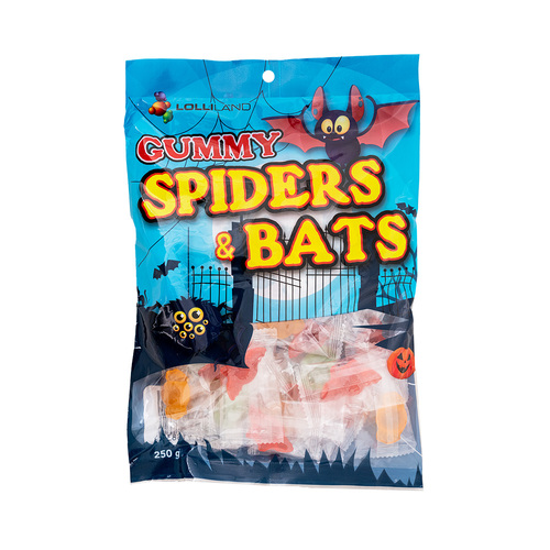 Gummy Spiders & Bats - 150g Bag of Creepy Halloween Lollies