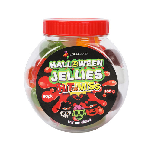 Halloween Jellies - 900g Jar with 30pk of Spooky Hit or Miss Treats