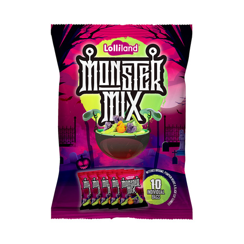 Monster Mix Halloween Candy - Individual Bags of Spooky Treats 10 Pack